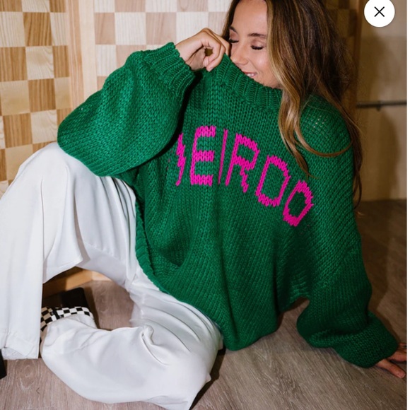 NWOT Dressed In LALA I’m a Weirdo Slouchy Knit -S/M - Picture 3 of 3